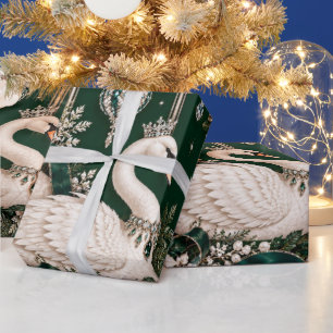 Papel de regalo de Navidad Cisne de Invierno Esmer