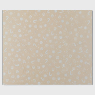 Papel de Regalo de Navidad Clásico,Fondo de Kraft