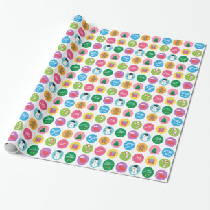 Papel de Regalo de Navidad Colorido y Brillante