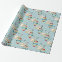 Papel de regalo de Navidad con adornos de invierno