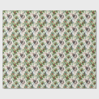 Papel de regalo de Navidad con Boston Terrier