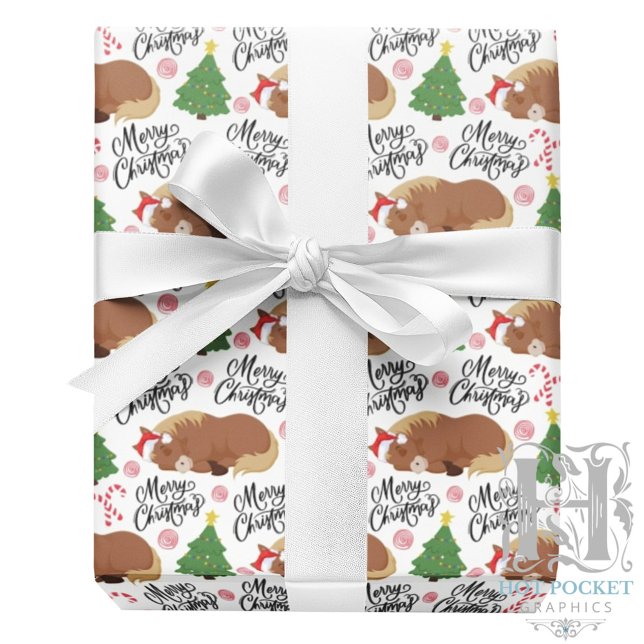 Papel de regalo de Navidad con caballos (Subido por el creador)