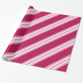 Papel de regalo de Navidad con caramelos rosados d