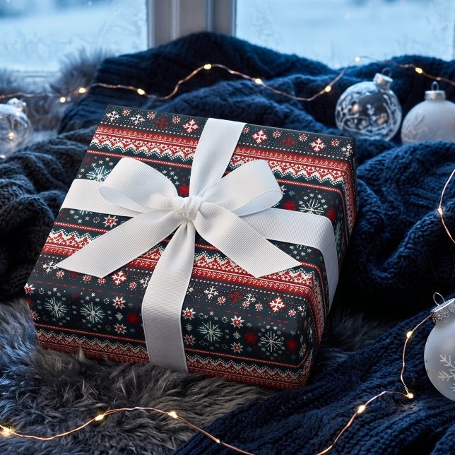Papel de regalo de Navidad con copo de nieve Fair  (Subido por el creador)