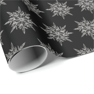 Papel de regalo de Navidad con cristal de hielo de