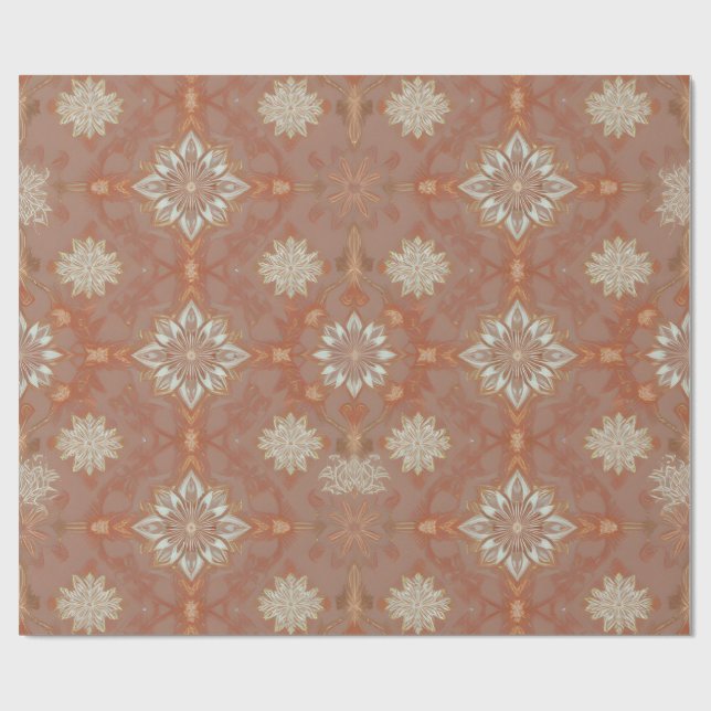 Papel de regalo de Navidad con estampado ornado de (Superficie plana)
