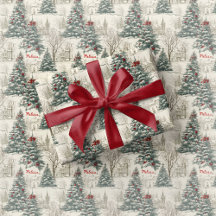 Papel de Regalo de Navidad con Estampado Toile Ant