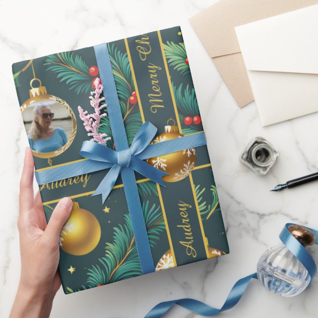 Papel de Regalo de Navidad con Foto y Texto (Regalar)