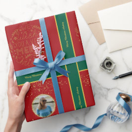 Papel de Regalo de Navidad con Foto y Texto