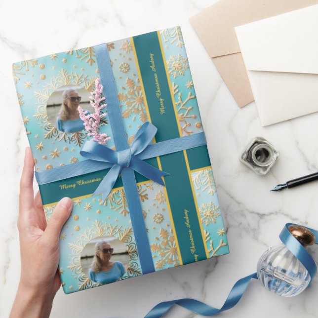 Papel de Regalo de Navidad con Foto y Texto (Regalar)