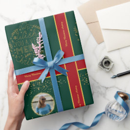 Papel de Regalo de Navidad con Foto y Texto