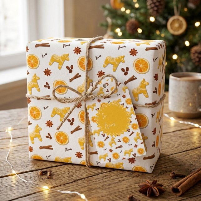 Papel de regalo de Navidad con jengibre y especias (Subido por el creador)