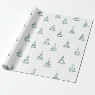 Papel de regalo de Navidad con letra a mano