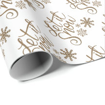 Papel de regalo de Navidad con nieve