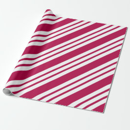 Papel de regalo de Navidad con rayas rojas retro d