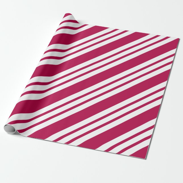 Papel de regalo de Navidad con rayas rojas retro d (Desenrollado)