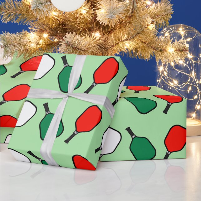 Papel de regalo de Navidad con tema de Pickleball (Vacaciones)
