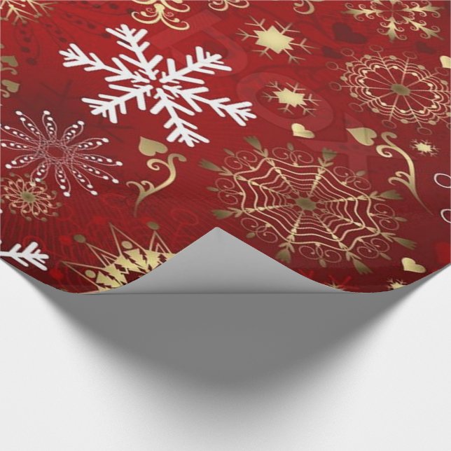 Papel de Regalo de Navidad/Copos de Nieve (Esquina)