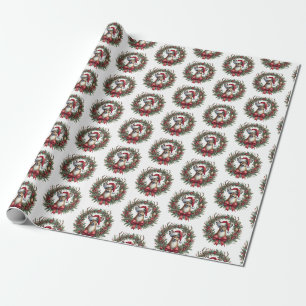Papel de regalo de Navidad Corona de Ciervos