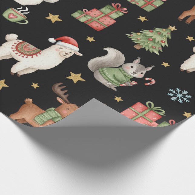 Papel de Regalo de Navidad Cozy Critters (Esquina)