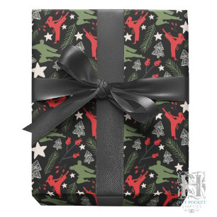 Papel de Regalo de Navidad de Artes Marciales