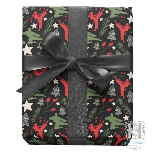 Papel de Regalo de Navidad de Artes Marciales (Subido por el creador)