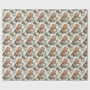 Papel de regalo de Navidad de Bloodhound