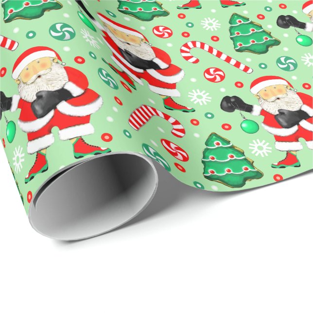 Papel de regalo de Navidad de boxeo (Esquina del rollo)