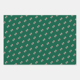 Papel de regalo de Navidad de Bulldog Francés