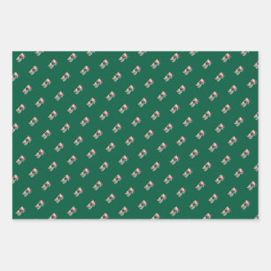 Papel de regalo de Navidad de Bulldog Francés