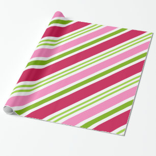 Papel de regalo de Navidad de caramelo rosa retro