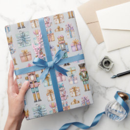 Papel de regalo de Navidad de cascanueces pastel s