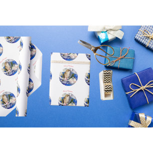Papel de regalo de Navidad de colibrí