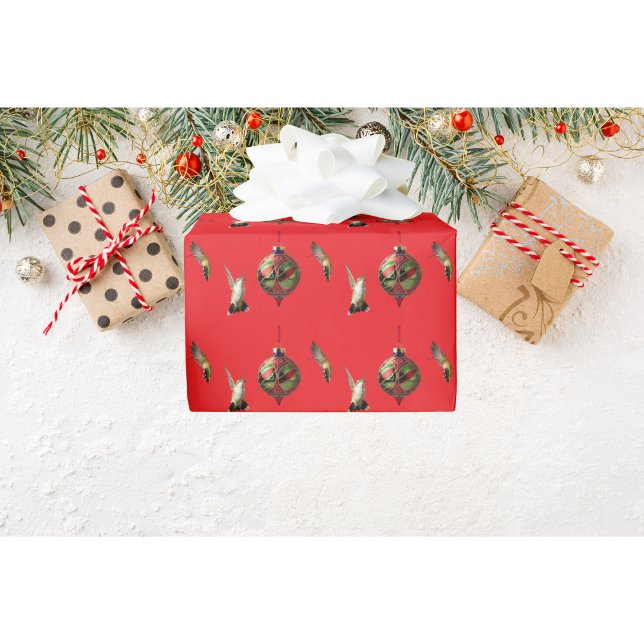 Papel de regalo de Navidad de colibrí (Subido por el creador)