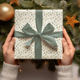 Papel de regalo de Navidad de copo de nieve elegan