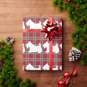 Papel de regalo de Navidad de cuadros escoceses Te