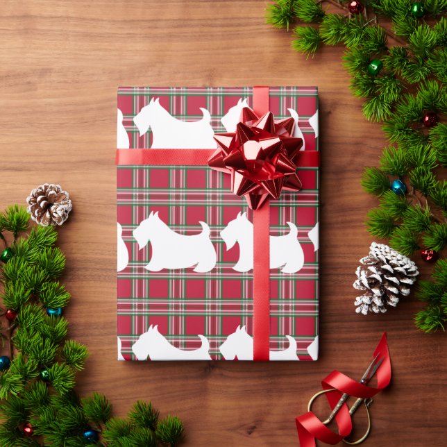 Papel de regalo de Navidad de cuadros escoceses Te (Regalo de vacaciones)