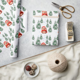 Papel de regalo de Navidad de Erizo Lindo - Festiv