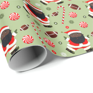 Papel de regalo de Navidad de fútbol