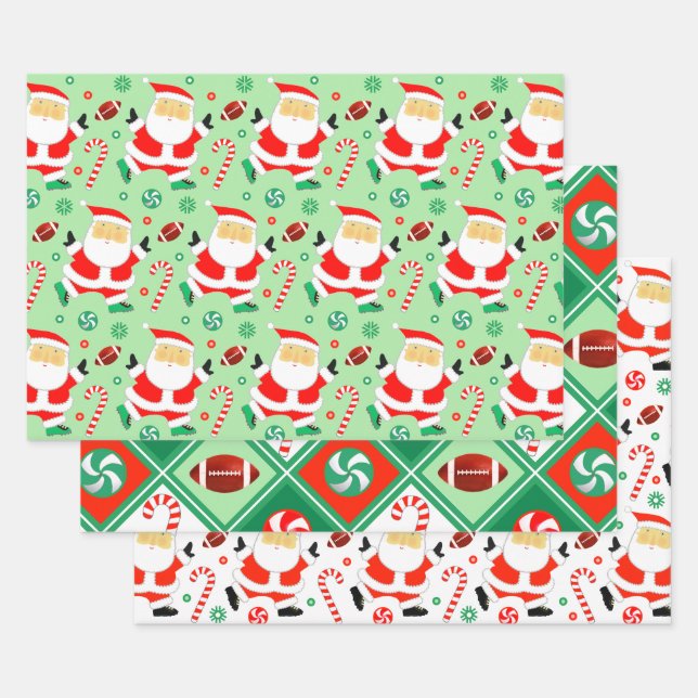 Papel de regalo de Navidad de fútbol americano (Set)