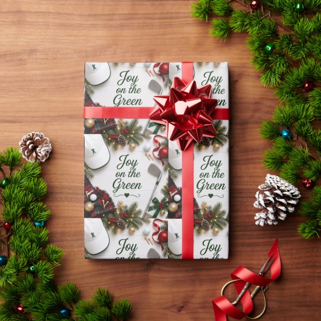 Papel de regalo de Navidad de golf (Regalo de vacaciones)