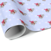 Papel de regalo de Navidad de hipopótamo