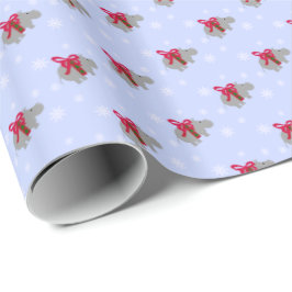 Papel de regalo de Navidad de hipopótamo
