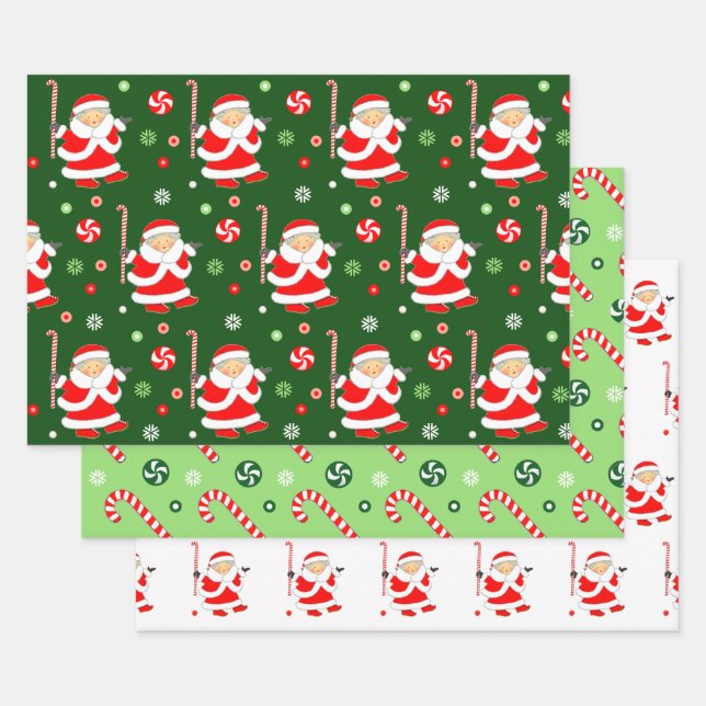 Papel de regalo de Navidad de hockey sobre hierba  (Set)