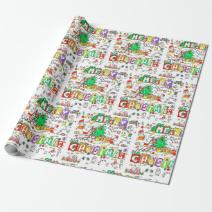 Papel de regalo de Navidad de kiwi de Nicole Janes