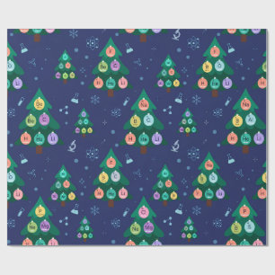 Papel de regalo de Navidad de la Tabla Periódica