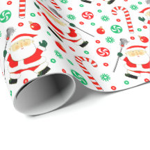 Papel de regalo de Navidad de Lacrosse