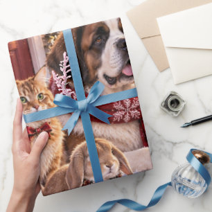 Papel de regalo de Navidad de lujo en color burdeo