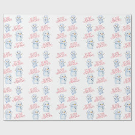 Papel de regalo de Navidad de muñeco de nieve