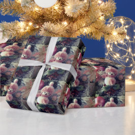 Papel de regalo de Navidad de muñeco de nieve